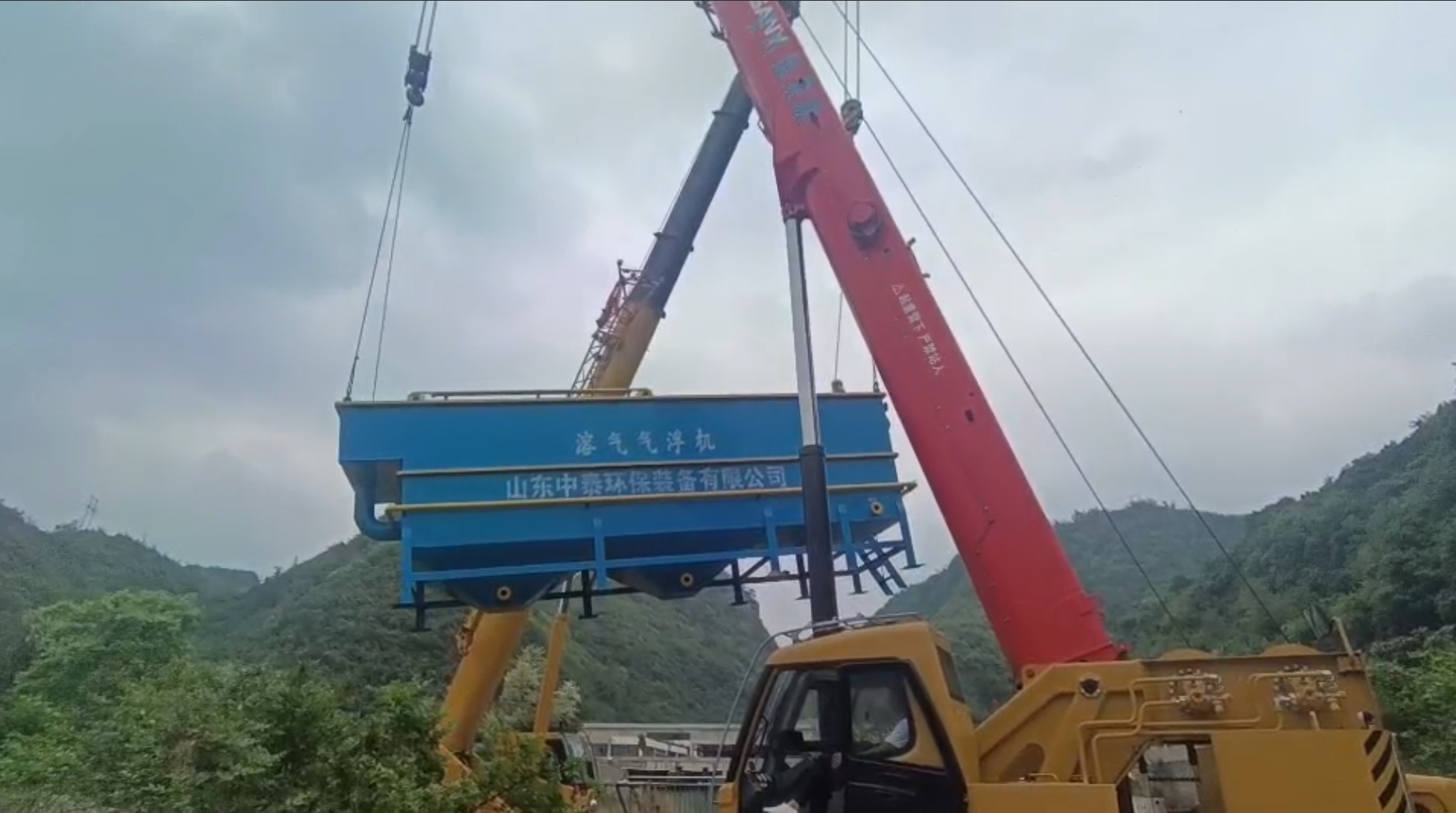 氣浮機，高效氣浮機，溶氣氣浮機，氣浮機安裝現場