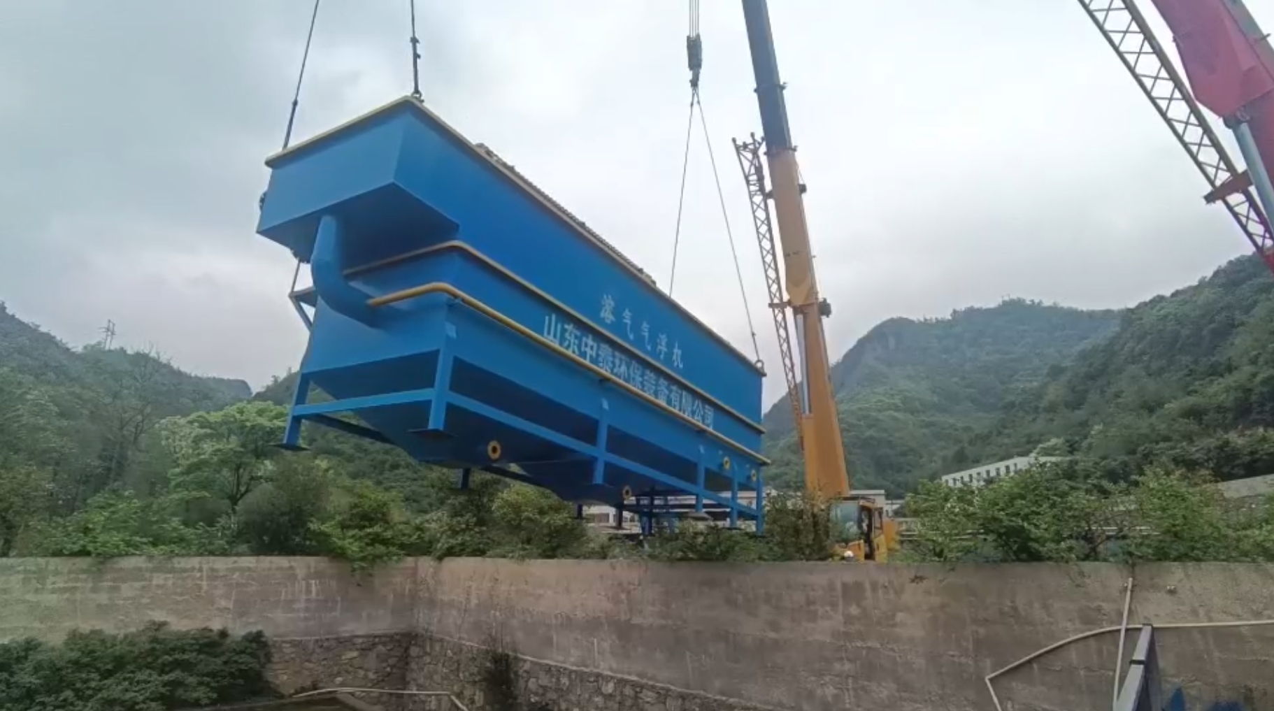 氣浮機，高效氣浮機，溶氣氣浮機，氣浮機安裝現場